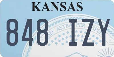 KS license plate 848IZY
