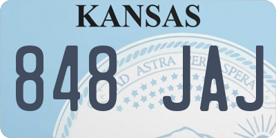 KS license plate 848JAJ
