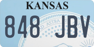 KS license plate 848JBV