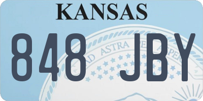 KS license plate 848JBY
