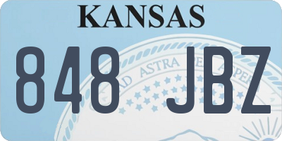 KS license plate 848JBZ