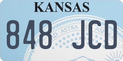 KS license plate 848JCD