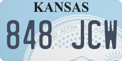 KS license plate 848JCW