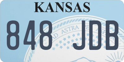 KS license plate 848JDB