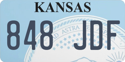 KS license plate 848JDF