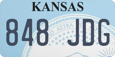 KS license plate 848JDG