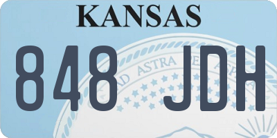 KS license plate 848JDH