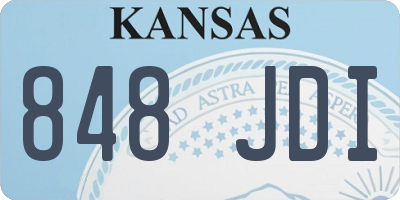 KS license plate 848JDI