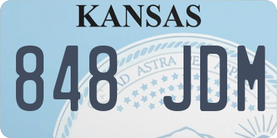 KS license plate 848JDM