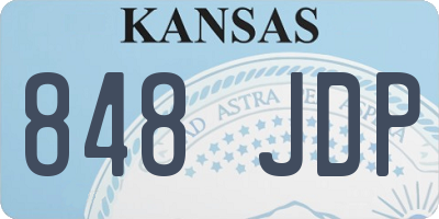 KS license plate 848JDP