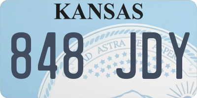 KS license plate 848JDY