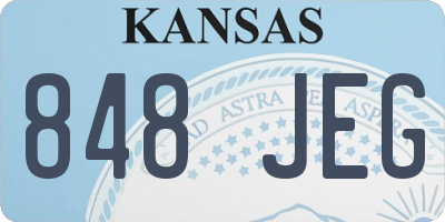 KS license plate 848JEG