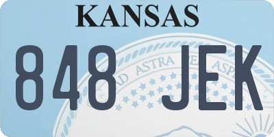 KS license plate 848JEK