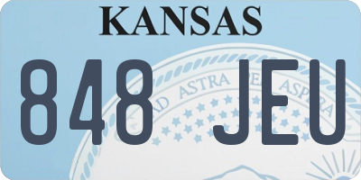 KS license plate 848JEU