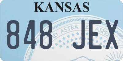 KS license plate 848JEX