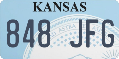 KS license plate 848JFG