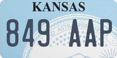 KS license plate 849AAP