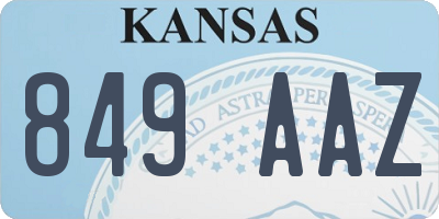 KS license plate 849AAZ