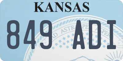 KS license plate 849ADI