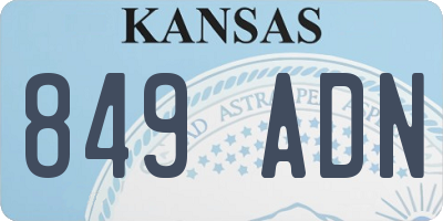 KS license plate 849ADN