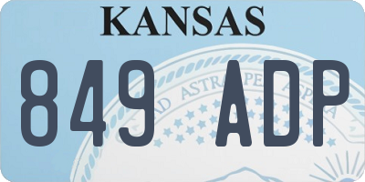 KS license plate 849ADP