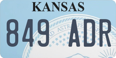 KS license plate 849ADR