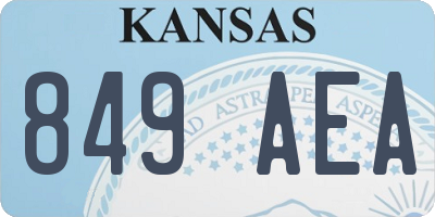KS license plate 849AEA