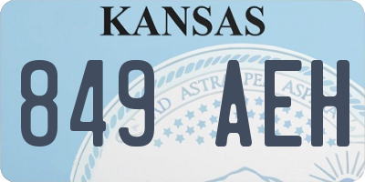 KS license plate 849AEH