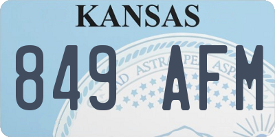 KS license plate 849AFM