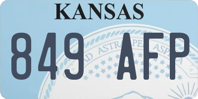 KS license plate 849AFP