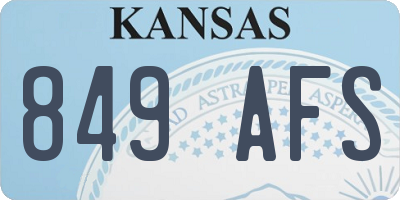 KS license plate 849AFS
