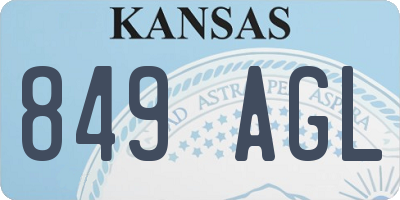 KS license plate 849AGL