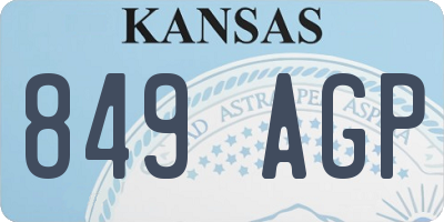 KS license plate 849AGP
