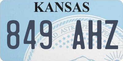 KS license plate 849AHZ