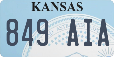 KS license plate 849AIA