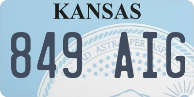 KS license plate 849AIG