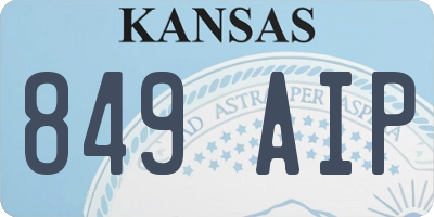KS license plate 849AIP