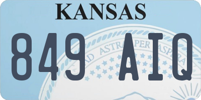 KS license plate 849AIQ