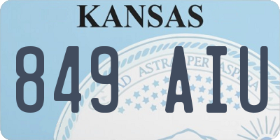 KS license plate 849AIU