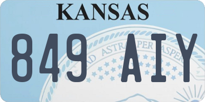 KS license plate 849AIY