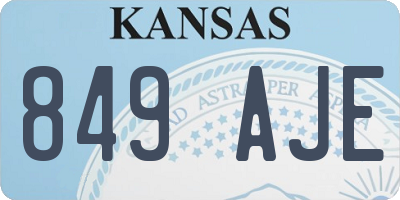 KS license plate 849AJE