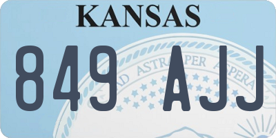 KS license plate 849AJJ