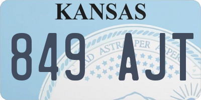 KS license plate 849AJT
