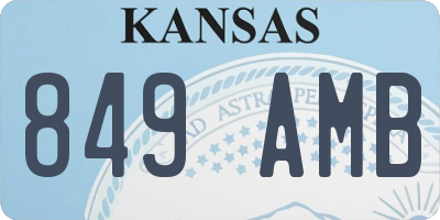 KS license plate 849AMB
