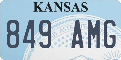 KS license plate 849AMG