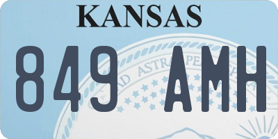KS license plate 849AMH
