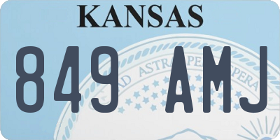 KS license plate 849AMJ