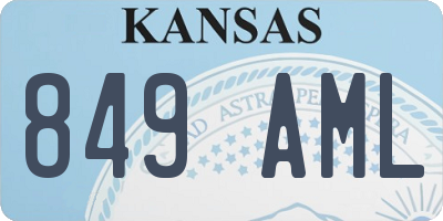 KS license plate 849AML