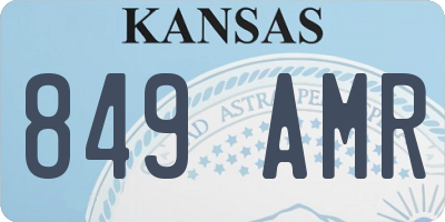 KS license plate 849AMR