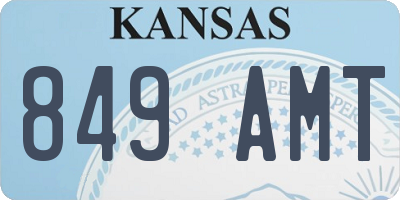 KS license plate 849AMT